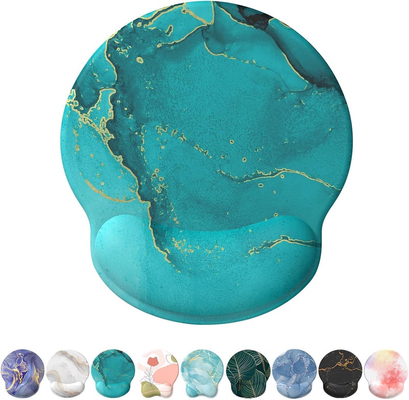 eulps Mouse Pad with Wrist Rest, Comfortable Computer Mousepad with Gel Wrist Support Smooth Surface and Non-Slip PU Base for Pain Relief, Laptop, Office & Home (Calm Lake) - Image 1